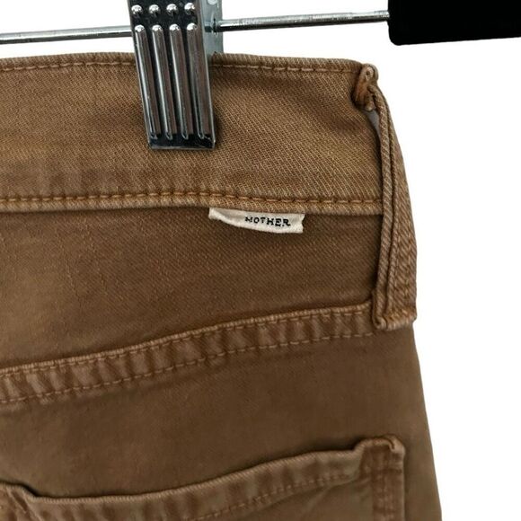 Mother The Tomcat Tan Button Fly Women's Jeans Size 25 Classic Neutral Cropped - Picture 9 of 16